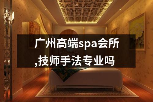 广州高端spa会所,技师手法专业吗