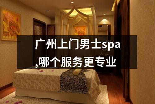 广州上门男士spa,哪个服务更专业