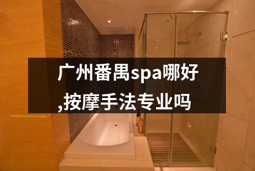 广州番禺spa哪好,按摩手法专业吗
